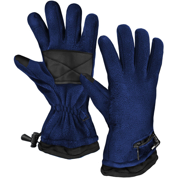 ActionHeat Adult AA Fleece Gloves - NAVY