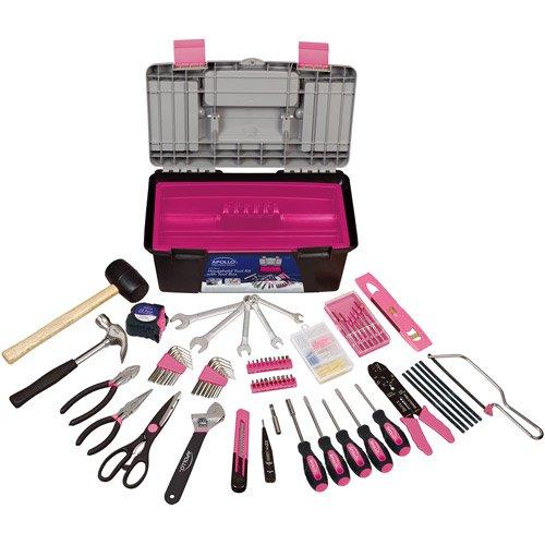 Apollo Tools DT7102P 170-Piece Tool with Pink Tool Box